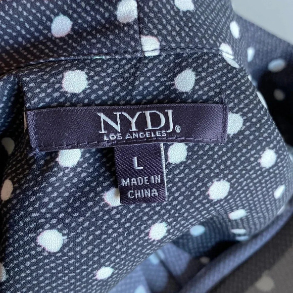 NYDJ sheer polka dot top size Large - Picture 8 of 11